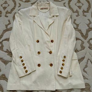 Free People Linen Ivory Blazer